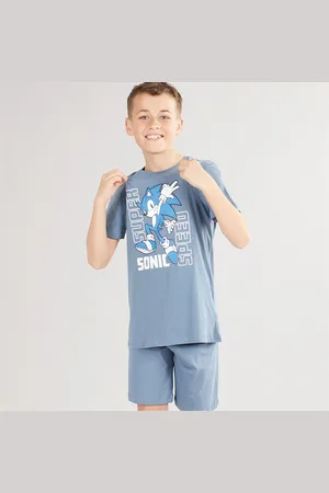 Sonic The Hedgehog Drenge Kaj T-Shirt Og Shorts Sæt Mirage