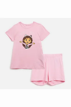 Gabbys Dollhouse Piger Kraka T-Shirt Og Shorts Sæt Pink Frosting