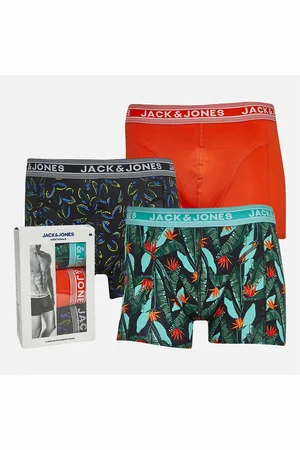 JACK & JONES JACK & JONES Herre West Tre Pak Underbukser Sort/Tangerine Tango/Sort