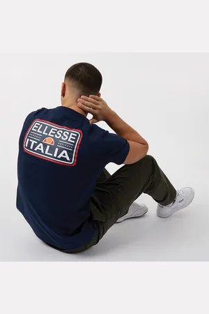 Ellesse Herre Benzina Heritage Ryg Logo T-shirt Blå