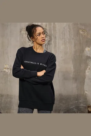 Everlast Dame Oversized Crew Neck Sweatshirt Black Beauty