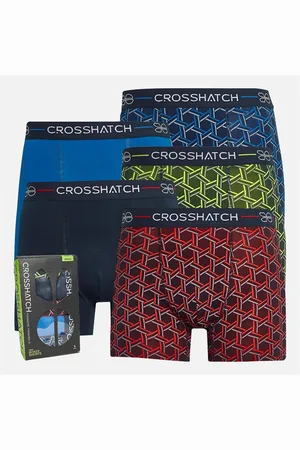 Crosshatch Herre Lattix fem pak underbukser assorteret