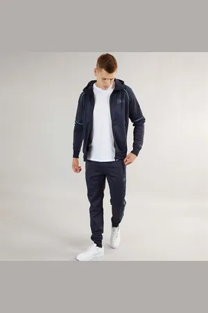 Crosshatch Herre Kraftworks Tricot Træningsdragt Navy/Grøn