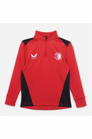 CASTORE Junior FR Feyenoord Spillere 1/4 Zip Top Barbados Cherry / Caviar