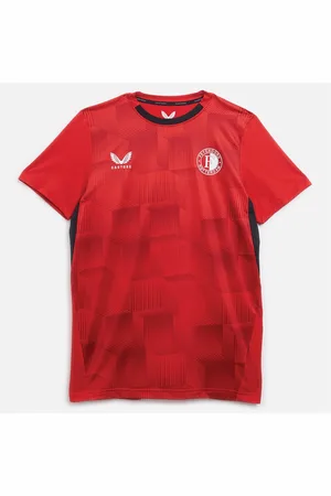 CASTORE Herre FR Feyenoord Spiller Trænings T-shirt Barbados Cherry / Caviar