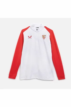 CASTORE Herre SFC Sevilla FC Hjemme 1/4 Zip Top Brilliant /True Rød