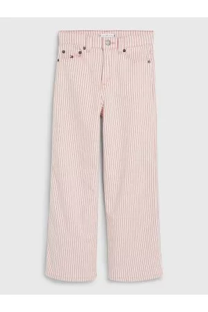 Tommy Hilfiger Piger Jeans - Wide Leg Railroad Stripe Jeans
