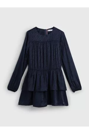 Tommy Hilfiger Piger Kjoler - Viscose Jacquard Wrap Dress
