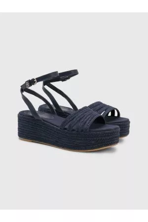 Tommy Hilfiger Kvinder Espadrillos - Essential Flatform Wedge Espadrille Sandals