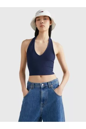 Tommy Hilfiger Kvinder Halternecktoppe - Fitted Rib Knit Halter Neck Top