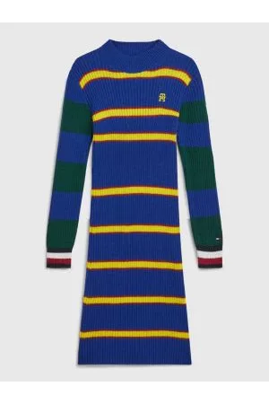Tommy Hilfiger Piger Højhalset - Varsity Stripe Sweater Dress