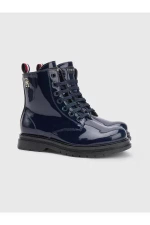 Tommy Hilfiger Piger Ankelstøvler - Patent Lace-Up Ankle Boots