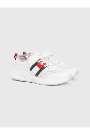 Tommy Hilfiger Drenge Sneakers - Textured Flag Mesh Panel Trainers