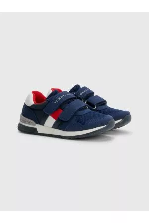 Tommy Hilfiger Drenge Sneakers - Mixed Texture Hook And Loop Trainers