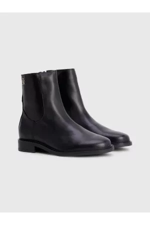 Tommy Hilfiger Kvinder Ankelstøvler - Leather Monogram Ankle Boots