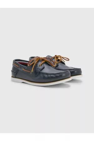 Tommy Hilfiger Mænd Flade sko - Leather Lace-Up Boat Shoes