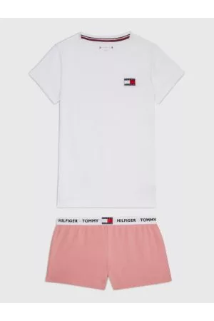 Tommy Hilfiger Piger Pyjamas - Tommy 85 Shorts And T-Shirt Pyjama Set