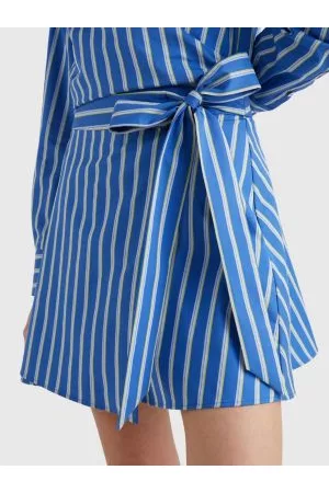Tommy Hilfiger Kvinder Mininederdele - Stripe Wrap Mini Skirt
