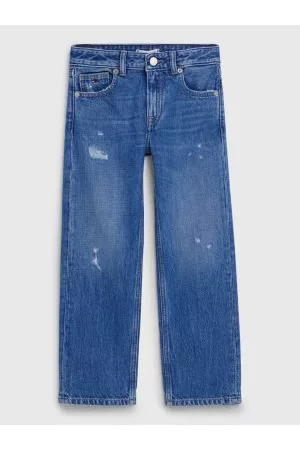 Tommy Hilfiger Piger Straight - Girlfriend Straight Leg Distressed Jeans