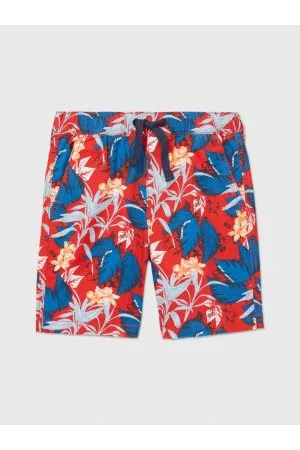 Tommy Hilfiger Drenge Shorts - Adaptive Tropical Print Pull-On Shorts