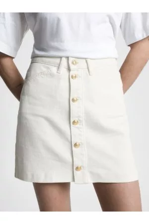 Tommy Hilfiger Kvinder Mininederdele - High Rise Denim Mini Skirt