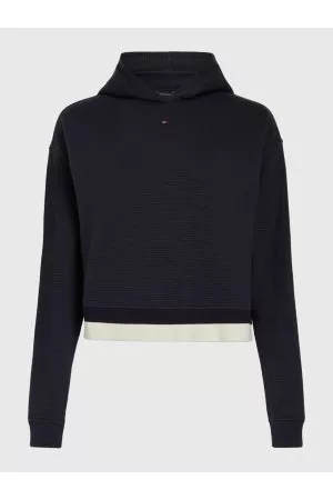Tommy Hilfiger Kvinder Sweatshirts - Sport Relaxed Fit Waffle Hoody