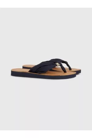 Tommy Hilfiger Kvinder Klipklapper - Elevated Monogram Plaque Flip-Flops