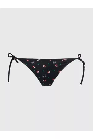 Tommy Hilfiger Kvinder Bikinier - Signature Print Side Tie Bikini Bottoms