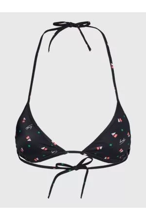 Tommy Hilfiger Kvinder Bikinier - Signature Print Triangle Bikini Top
