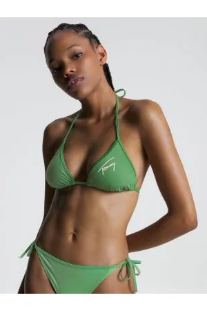 Tommy Hilfiger Kvinder Halternecktoppe - Signature Halter Neck Triangle Bikini Top