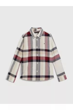 Tommy Hilfiger Drenge Langærmede skjorter - Global Stripe Check Shirt