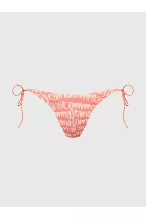 Tommy Hilfiger Kvinder Bikinier - Spell-Out Print Side Tie Bikini Bottoms