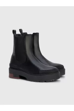 Tommy Hilfiger Mænd Støvler - Crest Chunky Sole Leather Ankle Boots