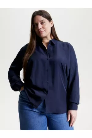 Tommy Hilfiger Kvinder Bluser - Curve Global Stripe Twill Shirt