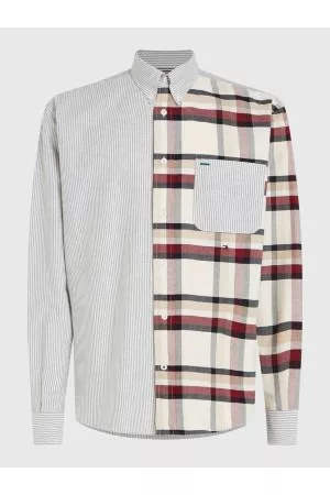 Tommy Hilfiger Mænd Langærmede skjorter - Global Stripe Blocked Archive Shirt