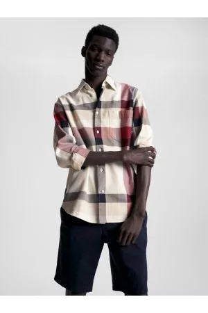 Tommy Hilfiger Mænd Langærmede skjorter - Global Stripe Check Archive Fit Shirt