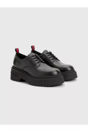 Tommy Hilfiger Kvinder Pæne sko - Chunky Cleat Leather Derby Shoes