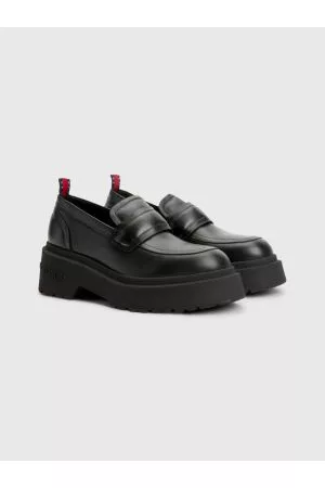 Tommy Hilfiger Kvinder Flade sko - Chunky Cleat Leather Loafers