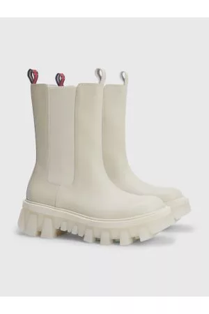 Tommy Hilfiger Kvinder Støvler - Chunky Translucent Cleat Leather Boots