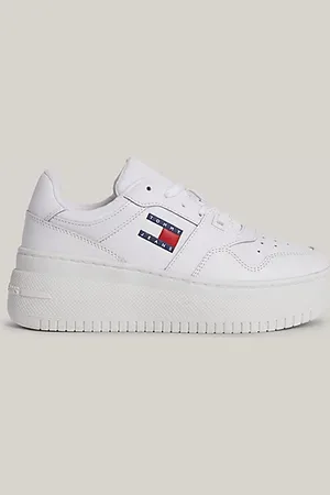 Tommy Hilfiger Retro Leather Platform Basketball Trainers