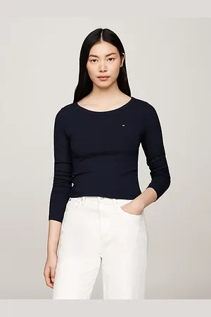 Tommy Hilfiger Ribbed Long Sleeve Slim T-Shirt