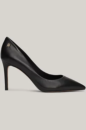 Tommy Hilfiger Leather TH Monogram Pointed Toe Heels