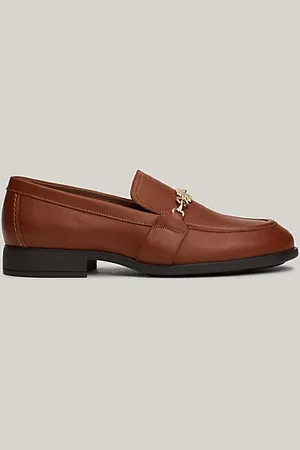 Tommy Hilfiger Chain Detail Leather Loafers