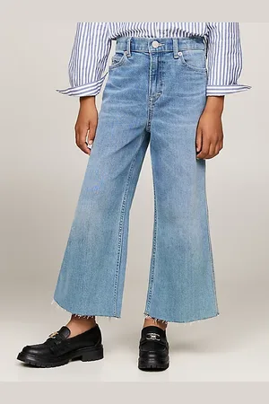 Tommy Hilfiger Wide Leg Faded Ankle Jeans