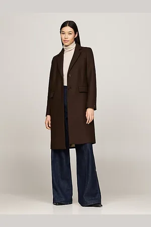 Tommy Hilfiger Single Breasted Coat With Cashmere