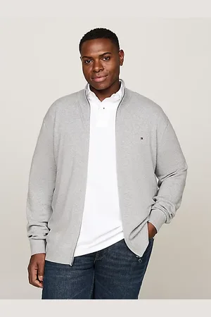Tommy Hilfiger Plus Zip-Thru Jumper with Cashmere