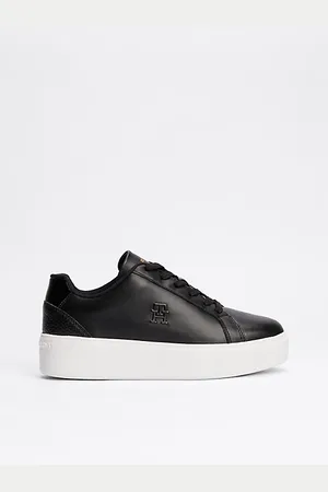 Tommy Hilfiger Leather Flatform Court Trainers