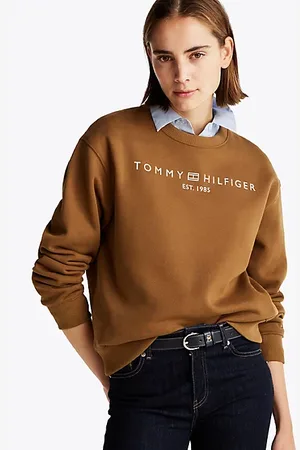 Tommy Hilfiger Logo Crew Neck Fleece Sweatshirt