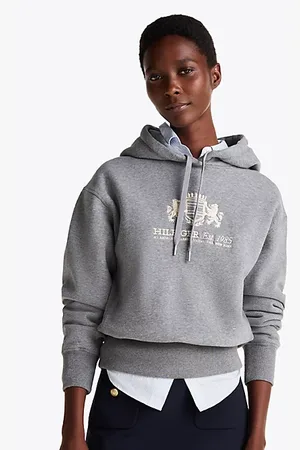 Tommy Hilfiger Logo Embroidery Drawstring Fleece Hoody