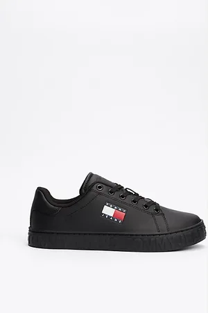 Tommy Hilfiger Embossed Logo Trainers With Leather